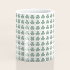 Clovers XXXII Sage Green Botanical Pattern Coffee Mug Gallery Image 4