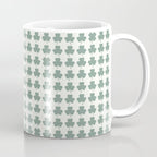 Clovers XXXII Sage Green Botanical Pattern Coffee Mug Gallery Image 1