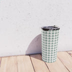 Clovers XXXII Sage Green Botanical Pattern Travel Mug Gallery Image 4