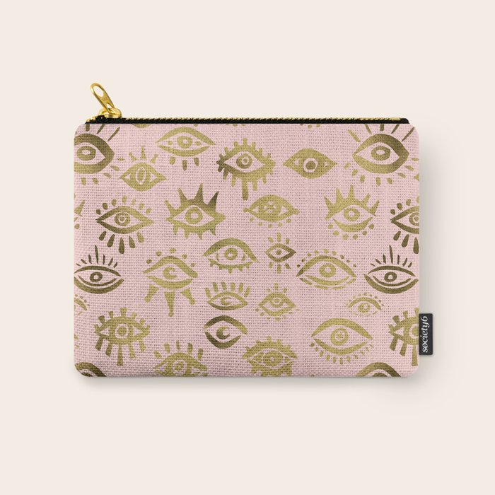 Mystics Eyes - Blush & Gold Carry All Pouch Gallery Image 1
