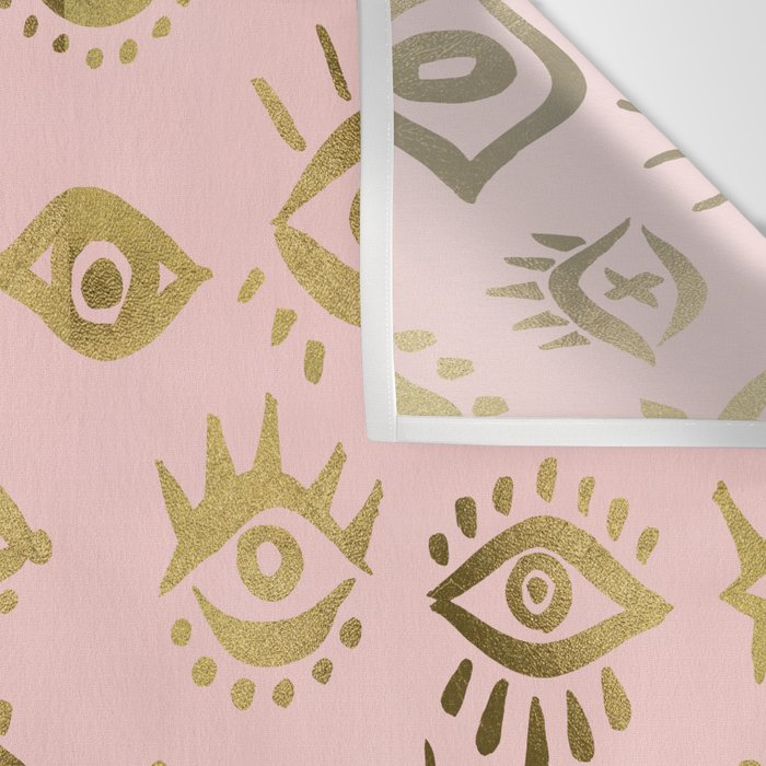 Mystics Eyes - Blush & Gold Wall Tapestry Gallery Image 3
