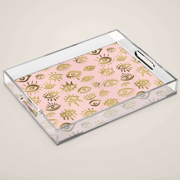 Mystics Eyes - Blush & Gold Acrylic Tray Gallery Image 1