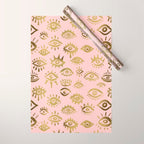 Mystics Eyes - Blush & Gold Wrapping Paper Gallery Image 1