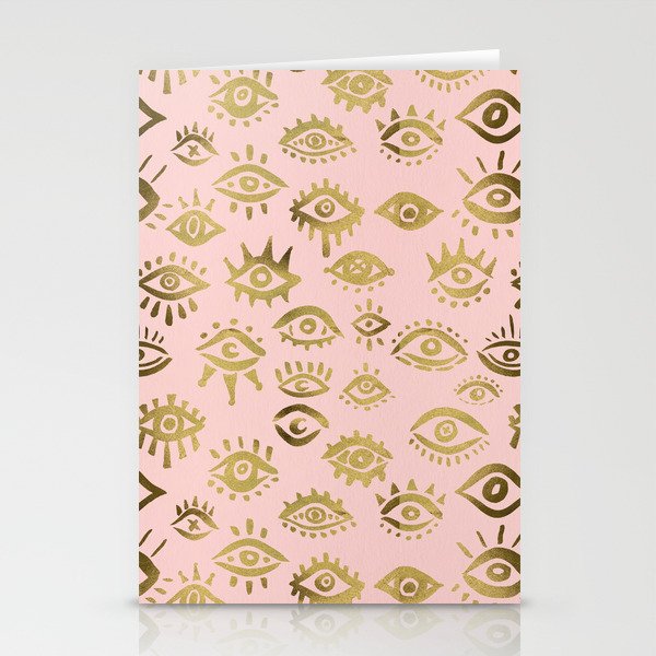 Mystics Eyes - Blush & Gold Stationery Card Gallery Image 2