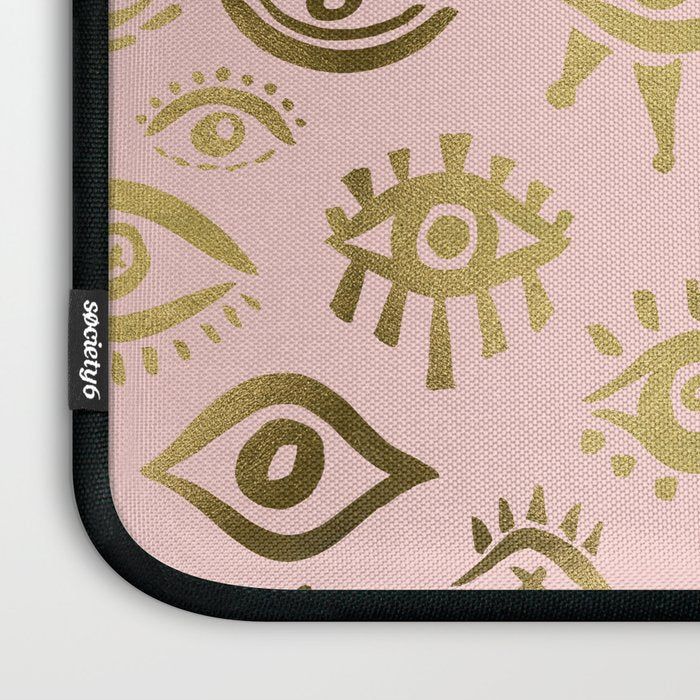 Mystics Eyes - Blush & Gold Laptop Sleeve Gallery Image 3