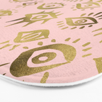 Mystics Eyes - Blush & Gold Bath Mat Gallery Image 3