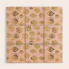 Mystics Eyes - Blush & Gold Wood Wall Art Gallery Image 1