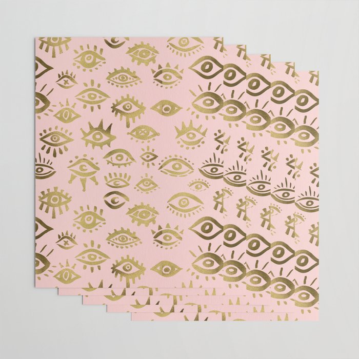 Mystics Eyes - Blush & Gold Wrapping Paper Gallery Image 3
