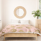 Mystics Eyes - Blush & Gold Duvet Cover Gallery Image 3