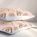 Mystics Eyes - Blush & Gold Pillow Sham Gallery Image 3
