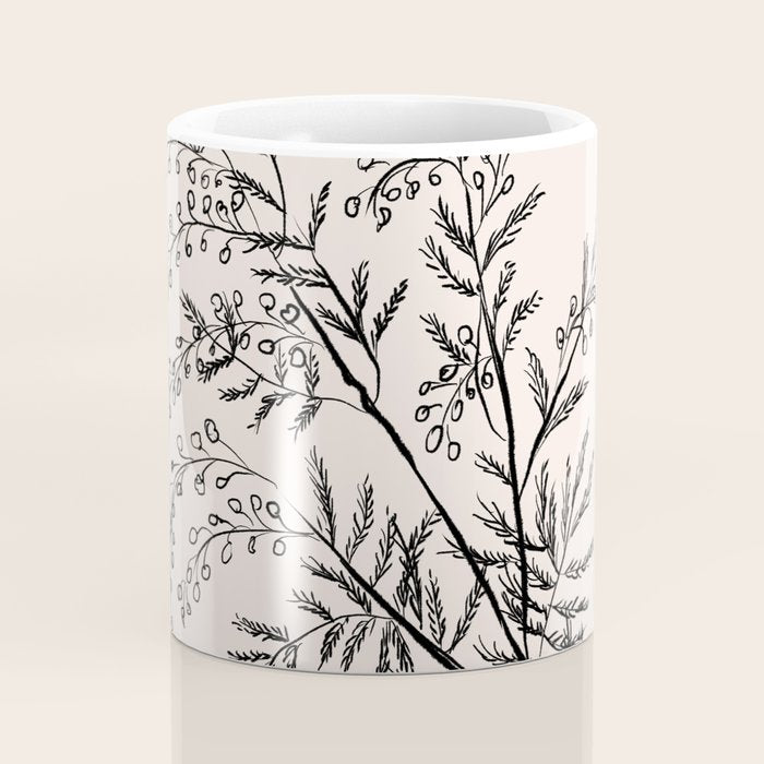 Minimal Acacia Branch Coffee Mug Gallery Image 4