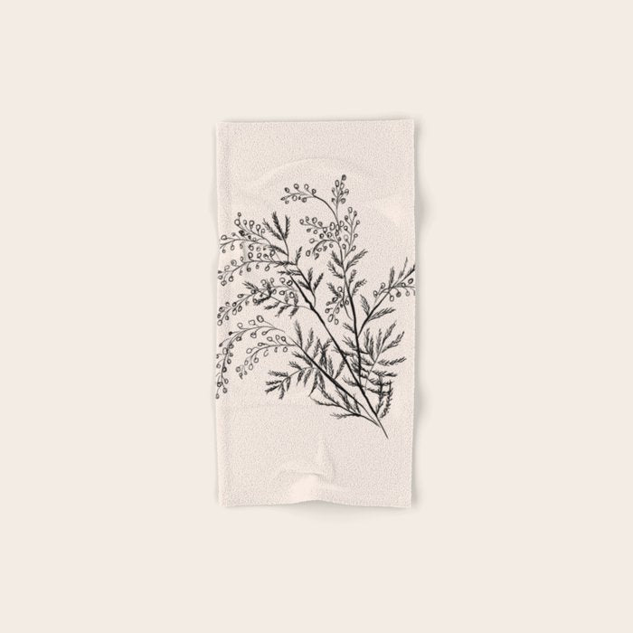 Minimal Acacia Branch Bath Towel Gallery Image 1