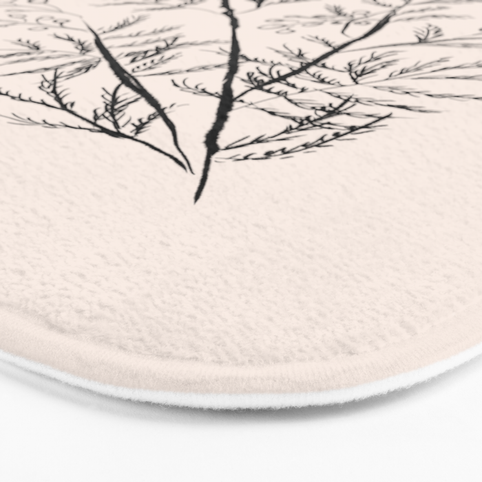 Minimal Acacia Branch Bath Mat Gallery Image 3