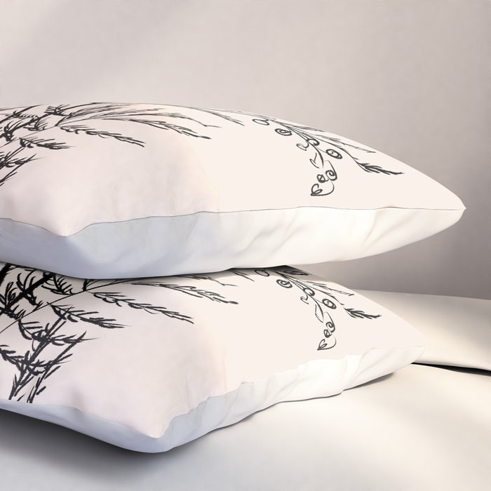 Minimal Acacia Branch Pillow Sham Gallery Image 3