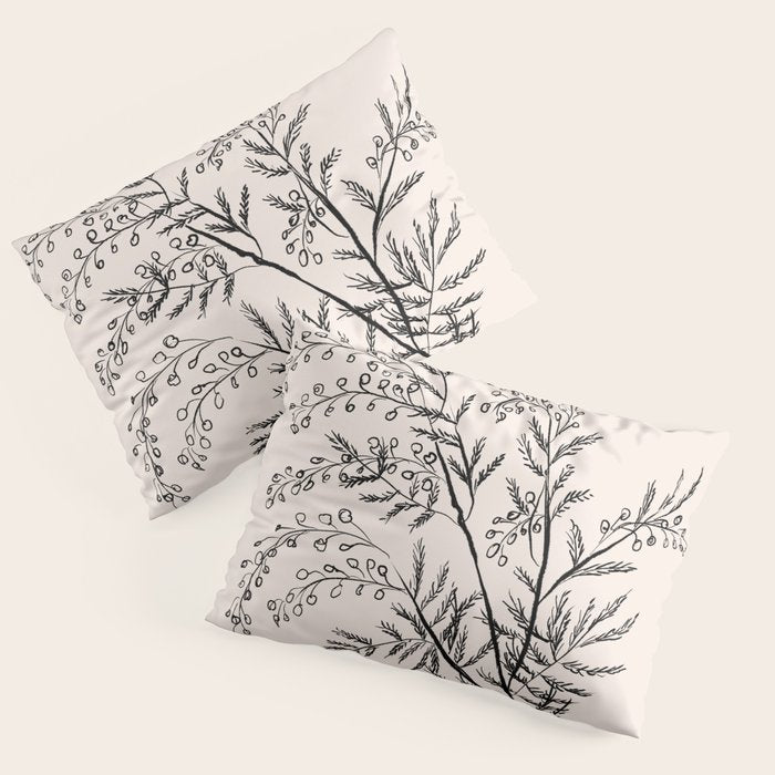 Minimal Acacia Branch Pillow Sham Gallery Image 1