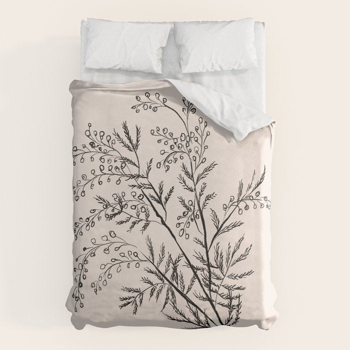 Minimal Acacia Branch Duvet Cover Gallery Image 1