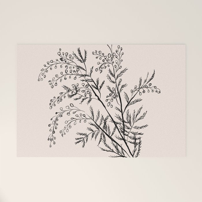 Minimal Acacia Branch Welcome Mat Gallery Image 1
