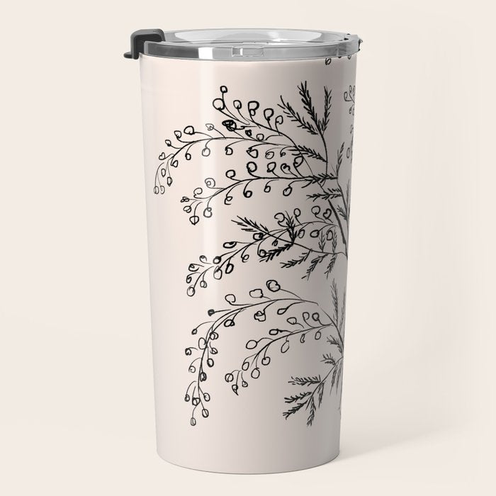 Minimal Acacia Branch Travel Mug Gallery Image 3