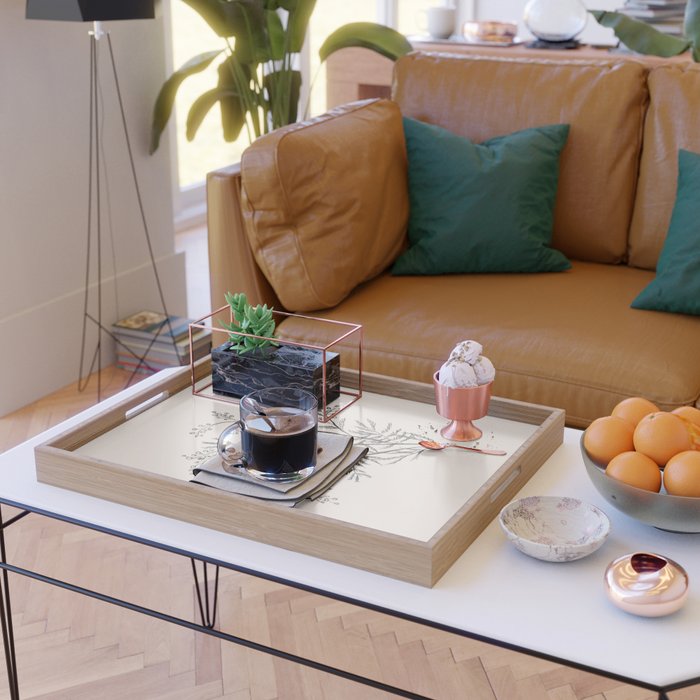 Minimal Acacia Branch Serving Tray Gallery Image 2