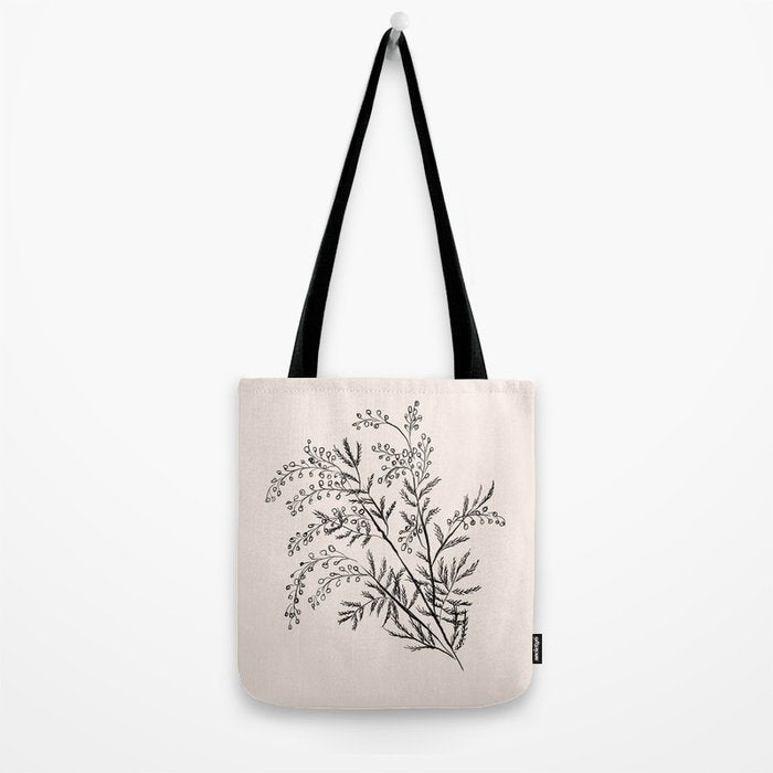 Minimal Acacia Branch Tote Bag Gallery Image 2