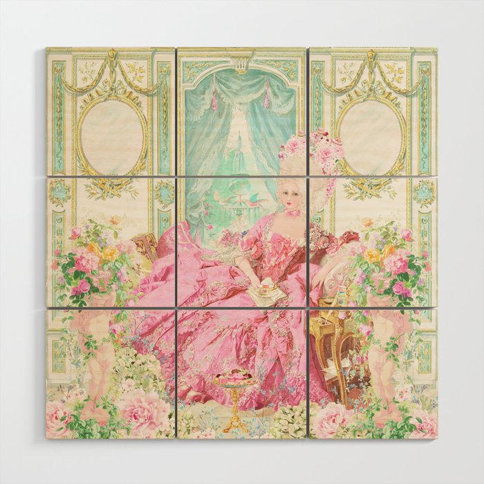 Marie Antoinette, Patisserie Jardin Wood Wall Art Gallery Image 1