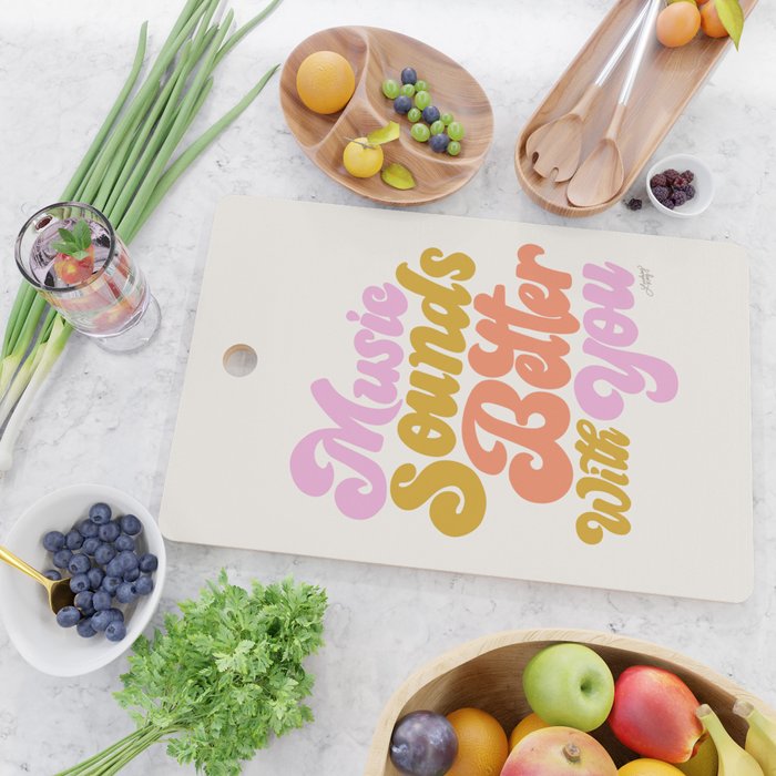 Music Sounds Better With You Cutting Board Gallery Image 2