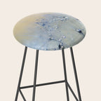 flower photography - dandelion - pastel yellow baby blue floral Stool Gallery Image 2