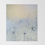 flower photography - dandelion - pastel yellow baby blue floral Throw Blanket Gallery Image 2