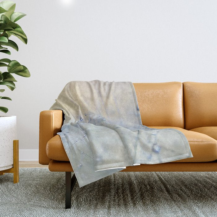 flower photography - dandelion - pastel yellow baby blue floral Throw Blanket Gallery Image 1