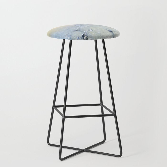 flower photography - dandelion - pastel yellow baby blue floral Stool Gallery Image 1