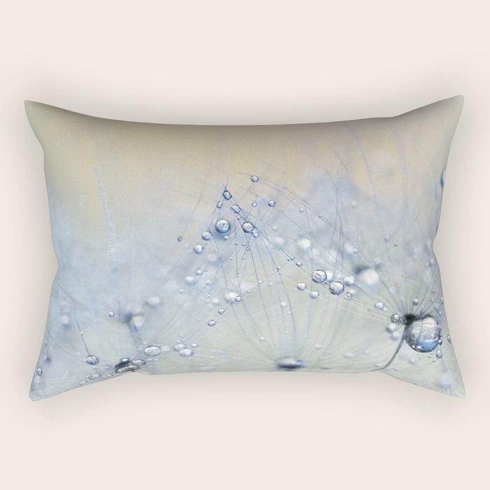 flower photography - dandelion - pastel yellow baby blue floral Rectangular Pillow Gallery Image 2