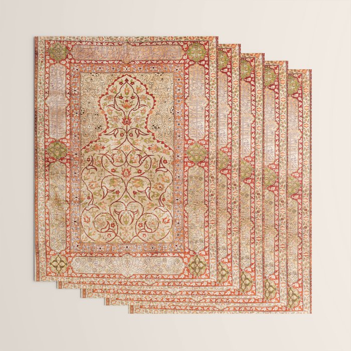 Hereke Northwest Anatolian Silk Rug Print Wrapping Paper Gallery Image 3