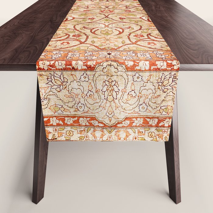 Hereke Northwest Anatolian Silk Rug Print Table Runner Gallery Image 1