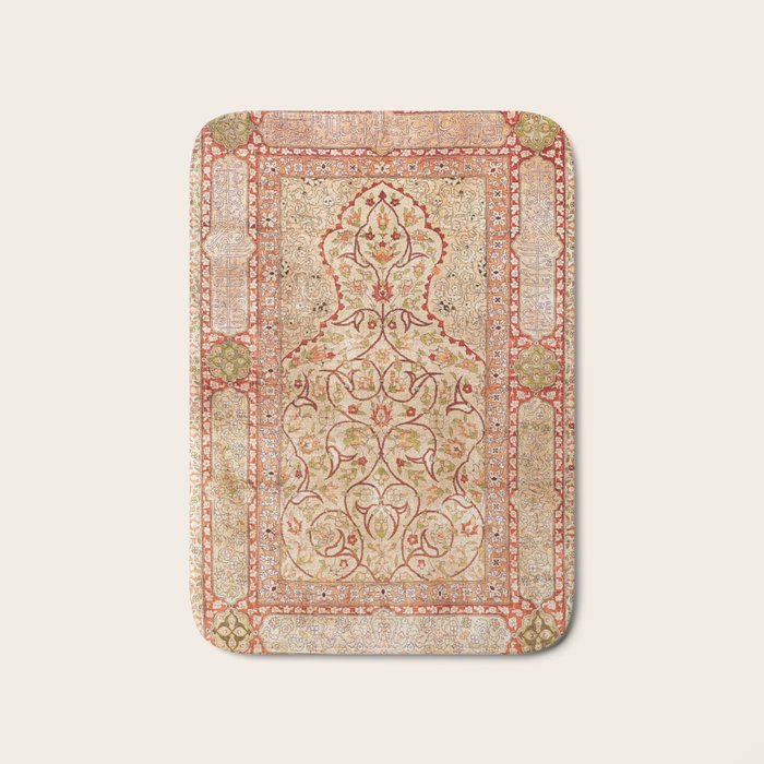 Hereke Northwest Anatolian Silk Rug Print Bath Mat Gallery Image 1