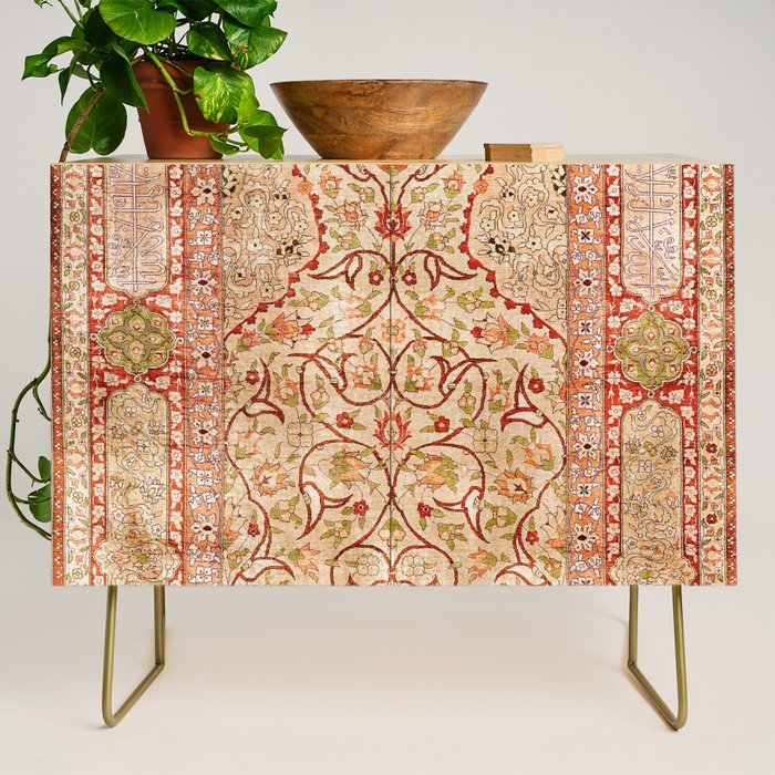 Hereke Northwest Anatolian Silk Rug Print Credenza