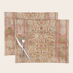 Hereke Northwest Anatolian Silk Rug Print Placemat Gallery Image 1