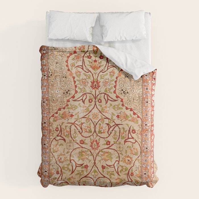 Hereke Northwest Anatolian Silk Rug Print Duvet Cover Gallery Image 6