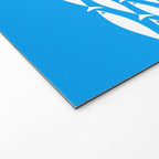 Fish Stripe 8 Blue and White Minimal Mid Century Modern Pattern Welcome Mat Gallery Image 2