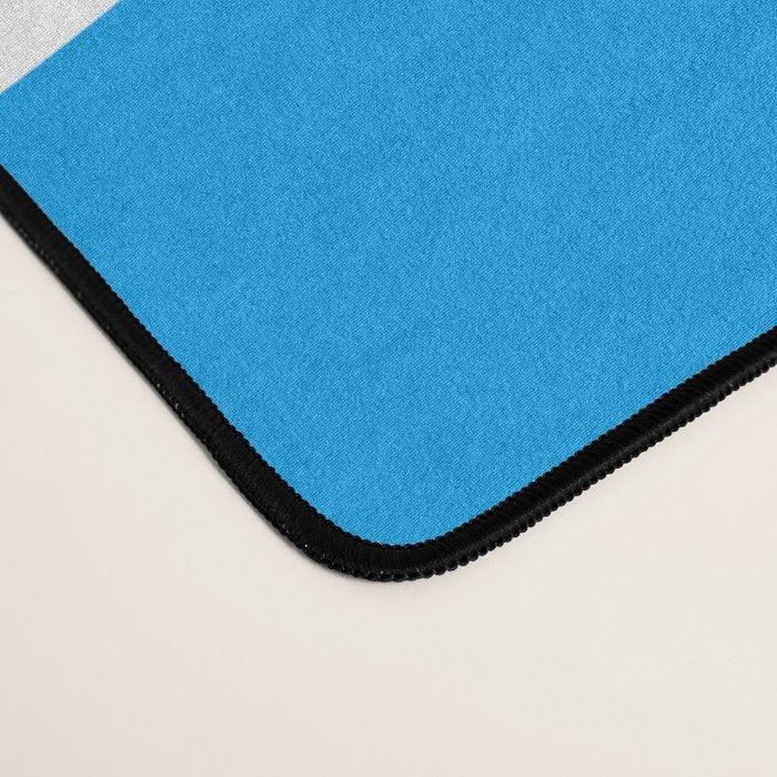 Fish Stripe 8 Blue and White Minimal Mid Century Modern Pattern Desk Mat Gallery Image 4