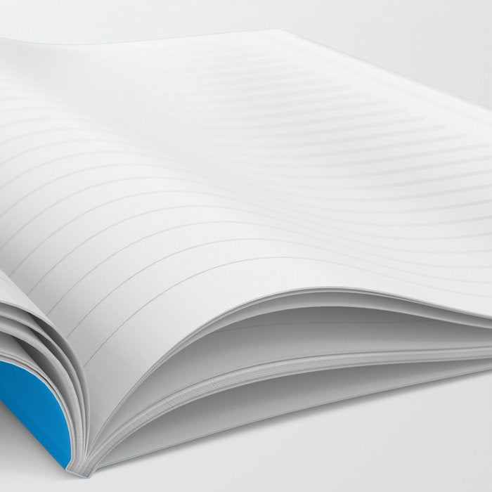 Fish Stripe 8 Blue and White Minimal Mid Century Modern Pattern Notebook Gallery Image 2