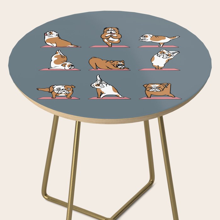 English Bulldog Yoga Side Table Gallery Image 2