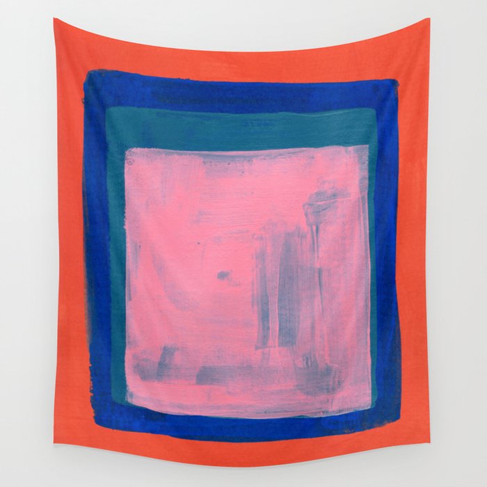 Ocean Pink Colourfield  Wall Tapestry Gallery Image 1