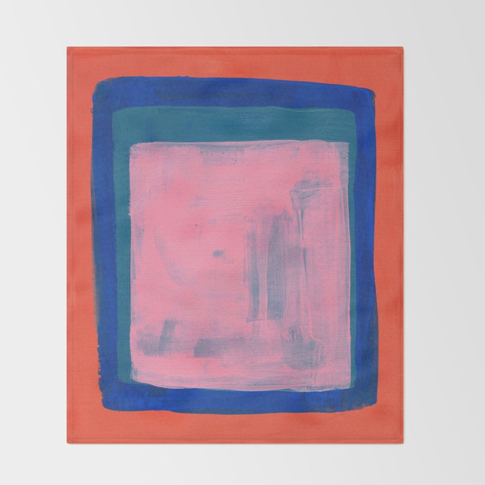 Ocean Pink Colourfield  Throw Blanket Gallery Image 2