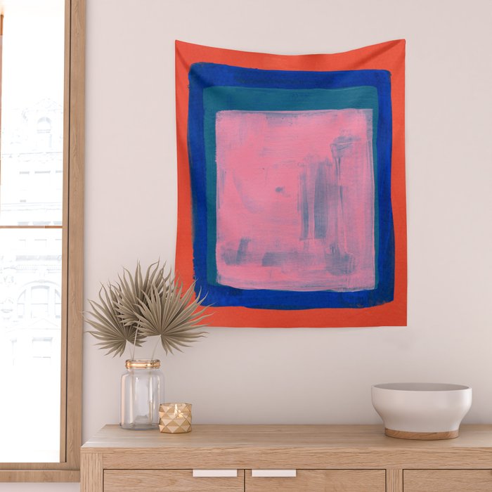 Ocean Pink Colourfield  Wall Tapestry Gallery Image 2