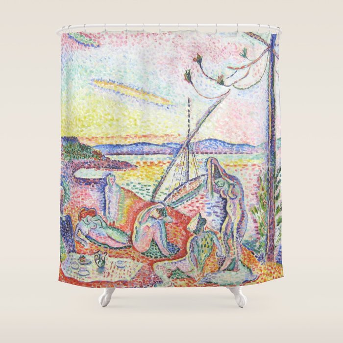 Henri Matisse 'Luxe, Calme et Volupte' Landscape Art Exhibition Shower Curtain Gallery Image 1