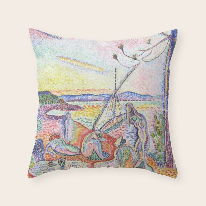Henri Matisse 'Luxe, Calme et Volupte' Landscape Art Exhibition Throw Pillow Gallery Image 6