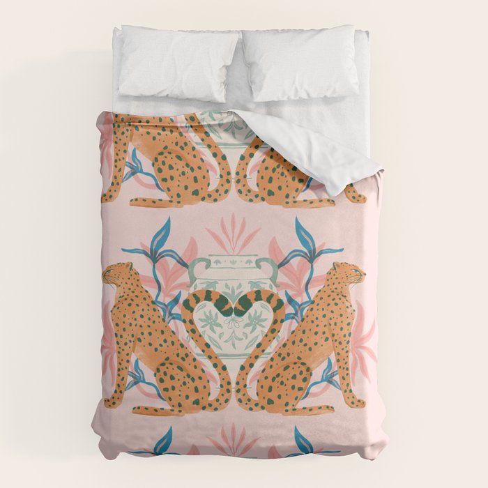 Cheetah Symmetry Duvet Cover Gallery Image 1