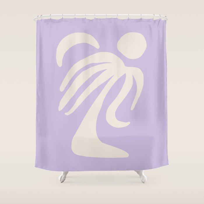Palm Lilac Shower Curtain Gallery Image 1
