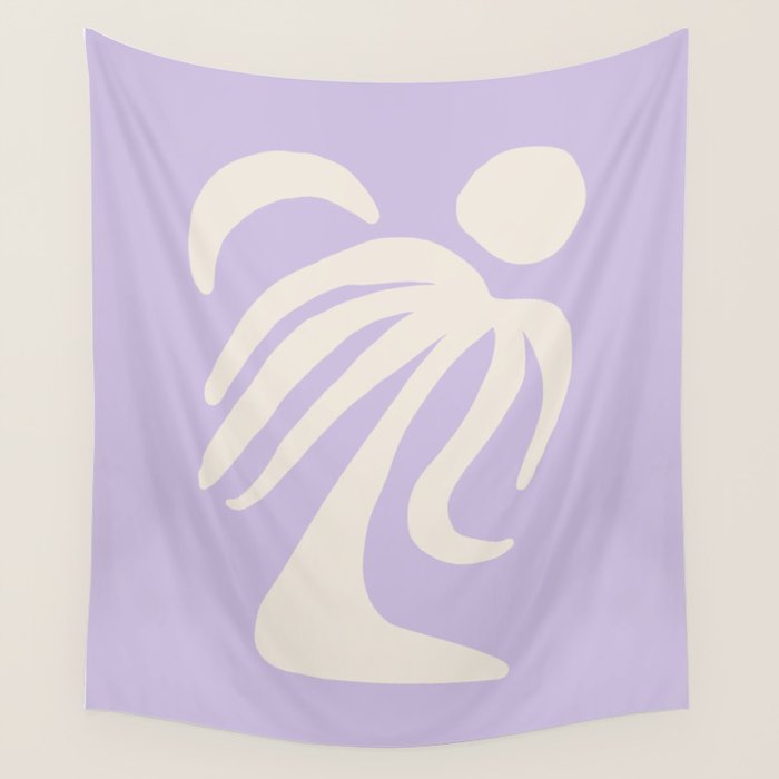 Palm Lilac Wall Tapestry Gallery Image 4