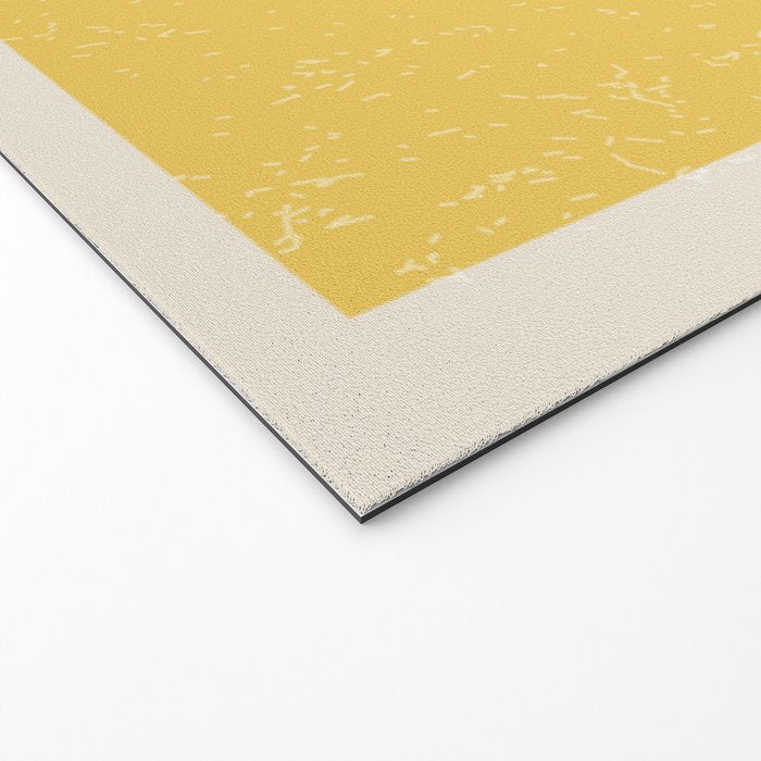 Yellow Lemon Square Stripes Mid Century Modern Minimalist Rothko Inspired Colourfield Stripes Welcome Mat Gallery Image 2